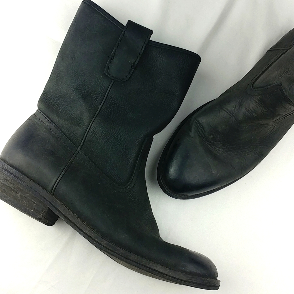 RALPH LAUREN Denim & Supply Women's Black Leather Ayla Boots